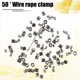 thumbnail image 4 of 50Pcs 3mm Wire rope clamp For cable fastener clip, 4 of 5
