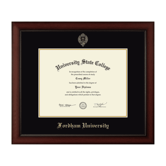 Framerly - Fordham Diploma Frame with Black and Gold Mat