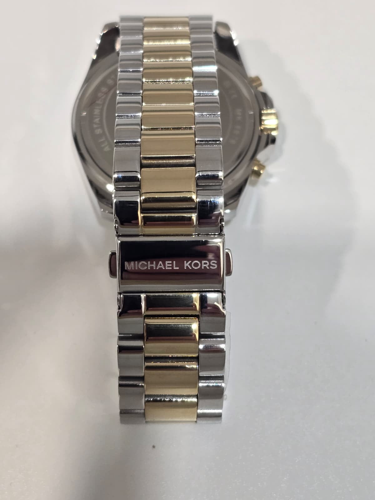 MICHEAL KORS シルバー ゴールド 腕時計 Michael Kors Bradshaw Men's Two-Tone Chronograph Metal Watch
