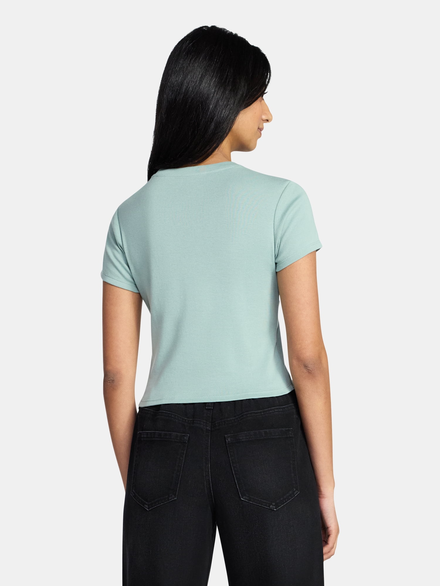 Feral But Cute Women's Graphic Cropped Baby Tee with Short Sleeves, Sizes XXS-XXL
