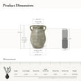 thumbnail image 3 of LuxenHome Rustic Farmhouse Brown Jug 12.5 Inch Tall Terracotta Vase, 3 of 10
