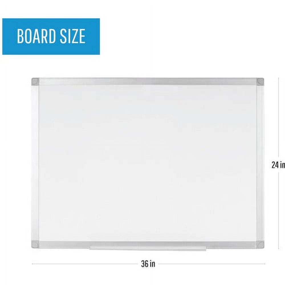 Bi-Silque Ayda Melamine Dry Erase Board 24" (2 ft) W x 36" (3 ft) H - Melamine Surface, Rectangle, Horizontal/Vertical - 1 Each, Multicolor