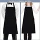 thumbnail image 4 of Professional Adjustable Black 100% Cotton Apron with 2 Pockets Cooking Kitchen Chef Women Men Apron for Home Kitchen, Restaurant, Cafe, Baking Gardeni, 4 of 5