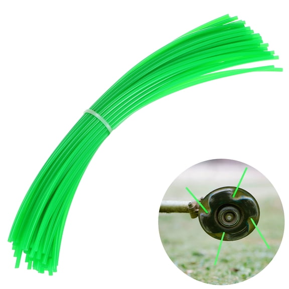 Uxcell 50-Pack Pre-Cut Trimmer Line, 0.095 Inch x 8 Inch Round Nylon String, Replacement Line for Trimming Grasses and Weeds [Green]