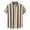 Green, variant on Sanbonepd Mens Dress Shirts Male Summer Casual Striped Print Shirt Short Sleeve Turn Down Collar Shirt