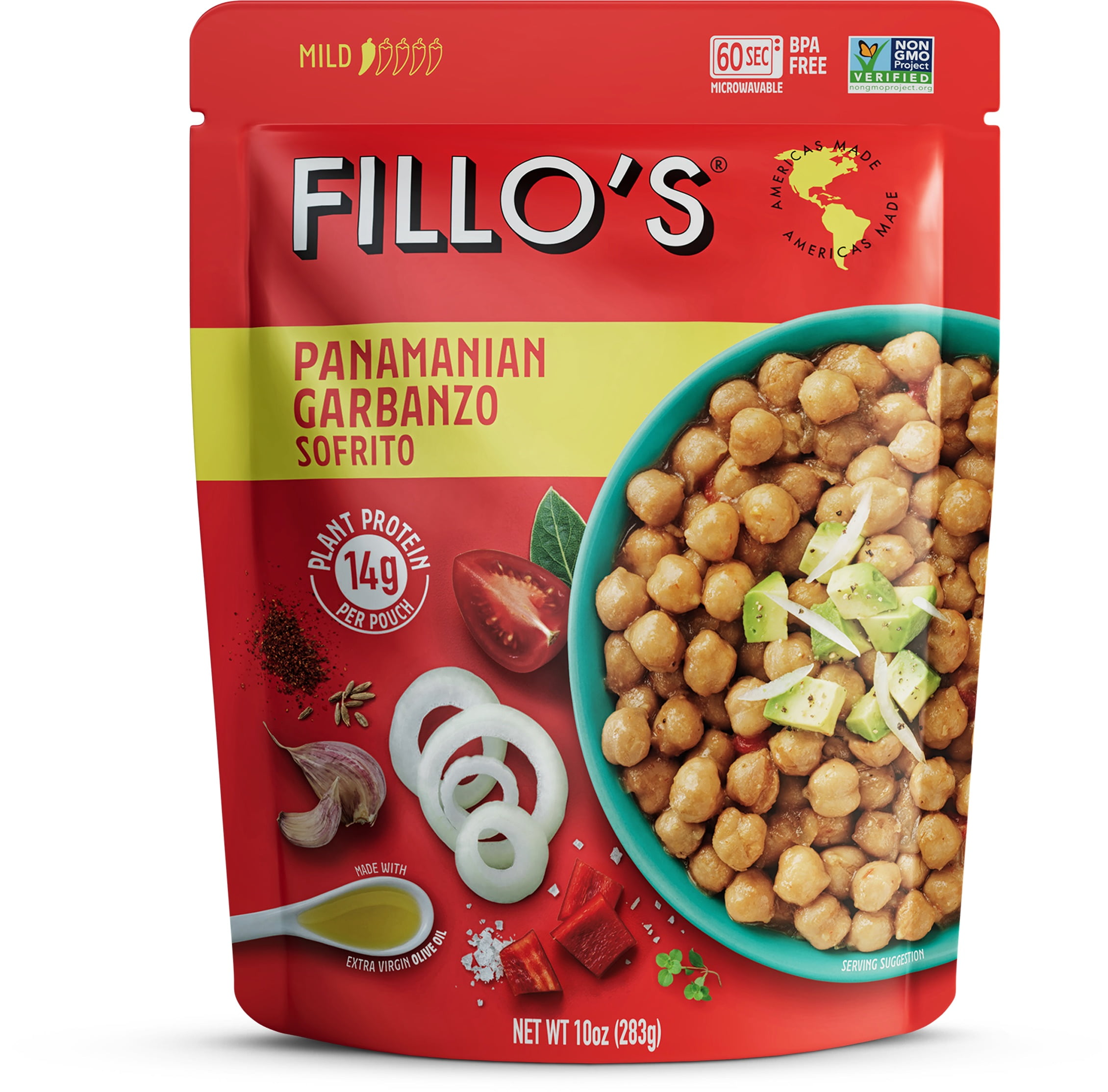 FILLO'S Panamanian Garbanzo Beans - Single Pouch, 10 Oz
