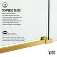 thumbnail image 5 of VIGO Elan Hart 56 to 60 in. W x 66 in. H Sliding Frameless Tub Door in Stainless Steel with 3/8 in. (10mm) Clear Glass, 5 of 10