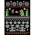 thumbnail image 2 of Men's Nintendo Ugly Christmas Mario and Bowser  Sweatshirt Black X Large, 2 of 4