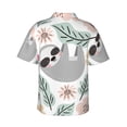thumbnail image 3 of Bixox Men's Hawaiian Shirts Men's Cute Cartoon Sloth Print Short-Sleeve Shirt-Small, 3 of 8