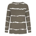 thumbnail image 4 of KBODIU Women's Classic Stripe Print Pullover Tops Oversized Casual Basic Long Sleeves Tunic Tops Round Neck Loose Fit Blouses Fall Clothes Sweatshirts Plus Size, 4 of 6