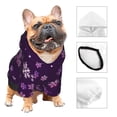 thumbnail image 3 of Haiem Purple Snow Flakes for Winter Dog Hoodie Sweatshirts with Pockets Warm Dog Clothes for Small Dogs Chihuahua-Small, 3 of 7