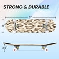 thumbnail image 2 of 31"x8" Beige Brown Leopard Complete Skateboards for Beginners, Double Kick 7 Ply Maple Deck Skateboard with Wheels, Gifts for Kids Teens, 2 of 8