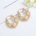 thumbnail image 2 of Women's 18k Real Gold Plated Hoop Earrings set 35mm, 2 of 4