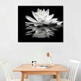 thumbnail image 2 of PRATYUS Canvas Wall Art Picture 20x16in for Living Room Bedroom Ready to Hang Fall Decor Black and White Flower 20x16in, 2 of 3