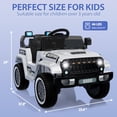 thumbnail image 3 of EDTara 12V Kids Ride On Truck Car, Battery Powered Electric Vehicles with Remote Control, Spring Suspensions, 3 Speeds, LED Lights, Music, MP3, Ride On Toy Car for Children Toddles Boys Girls, 3 of 6