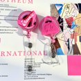 thumbnail image 4 of Cartoon Fashion Barbie Pink For ID Card Holder Scalable Toggle Clip Employee Card Nurse Chest Card Student Bus Card Holder Style 10, 4 of 6