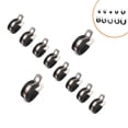thumbnail image 3 of 10pcs Cable Clamp Stainless Steel Rubber Exquisite Workmanship Metal Pipe Clamp Rubber Cushioned Insulated Clamp for Car Automobile Vehicle, 3 of 9
