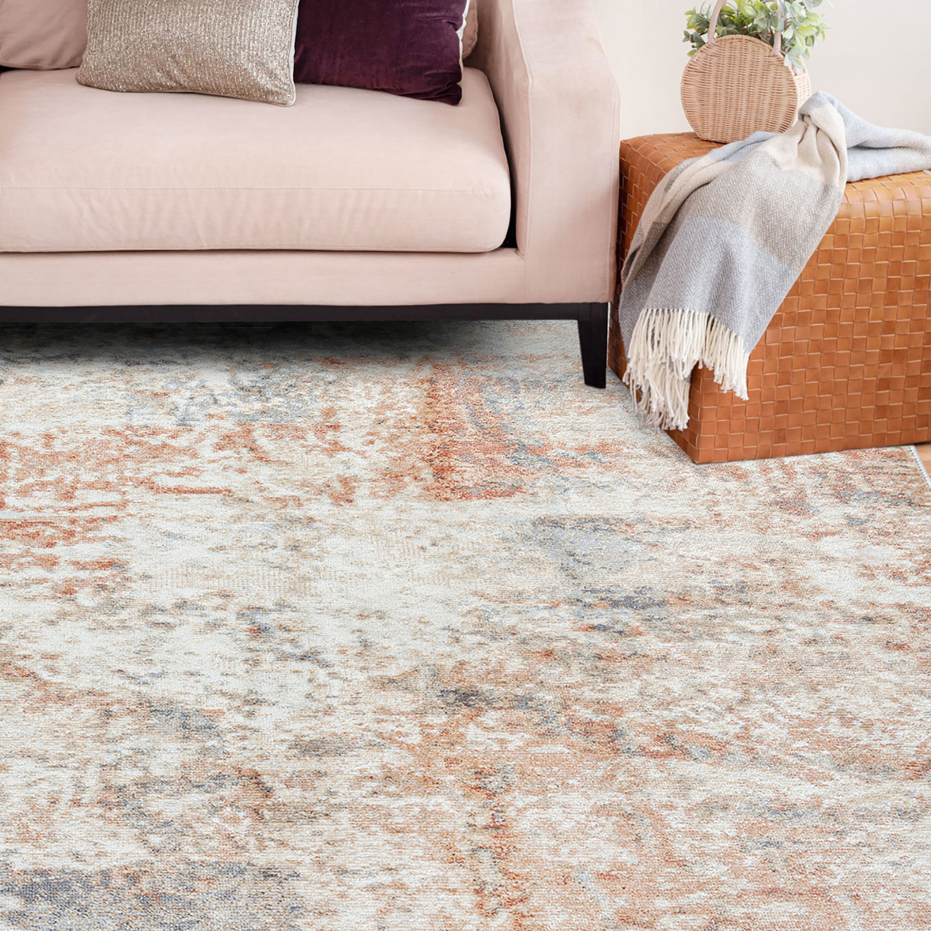 Allure Contemporary 5' x 7' Multi-Color Polypropylene Indoor Area Rug