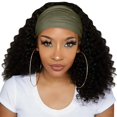 thumbnail image 5 of Ljudmp Women's Men's Extra Wide Headbands Soft Turban Twist Headband Stretchy Non Slip Workout Yoga Hair Band Blackish Green, 5 of 5