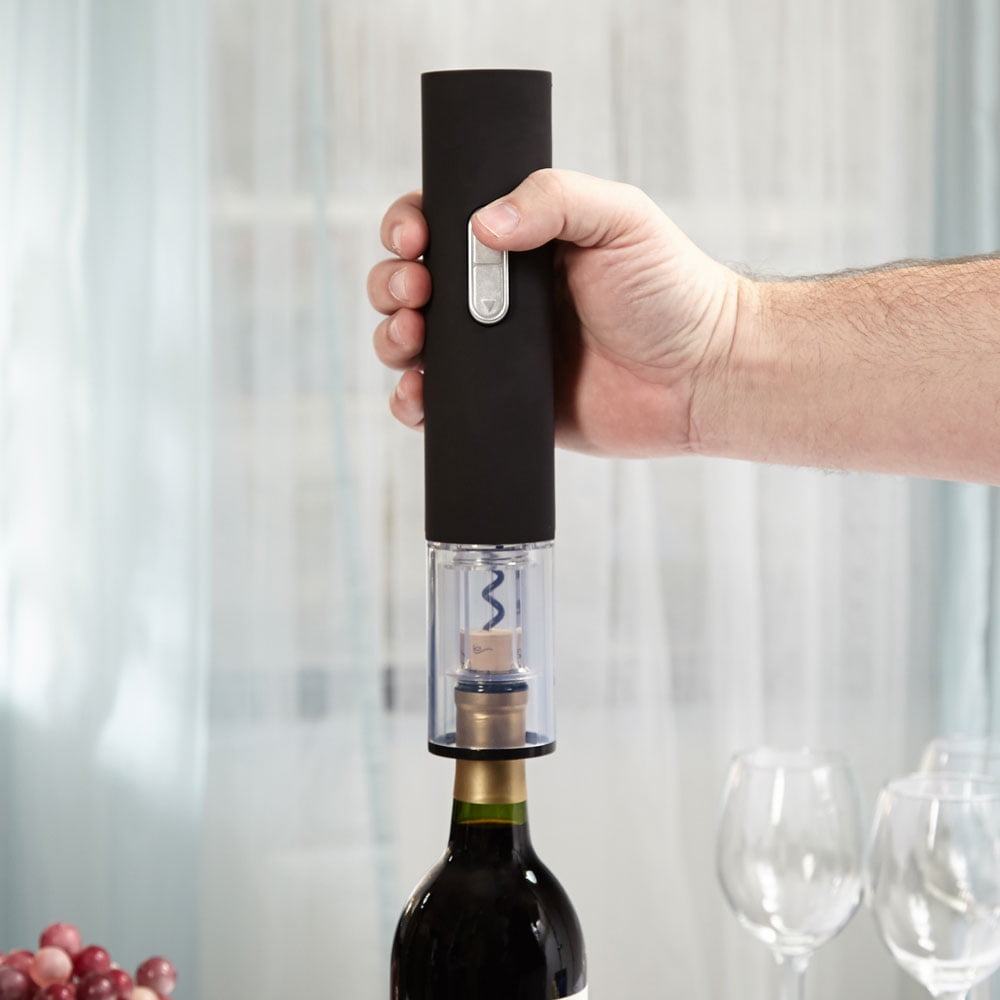 Battery Wine Bottle opener with Foil cutter Hisip Electric Wine Opener Magnetic Bottle Opener Caps Remover Wine Corkscrew Potable for Kitchen Home Bar Restaurant Household Utensils