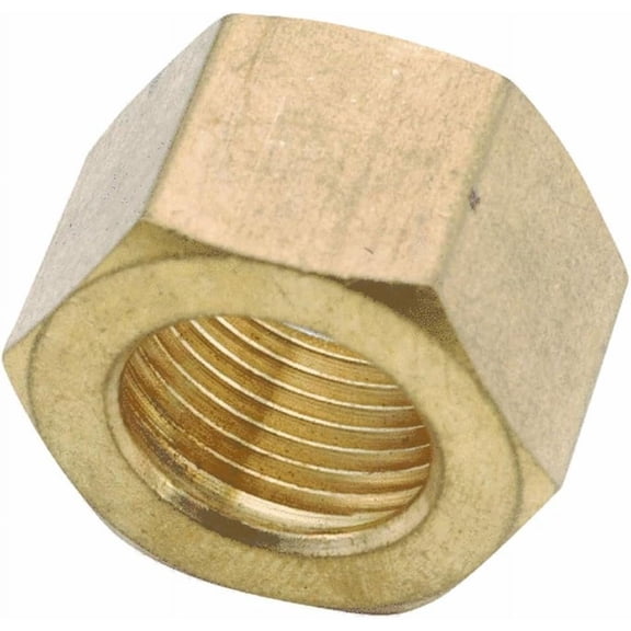 Anderson Metals 30061-06 Brass Compression Nut, 3/8" Tube OD, 9/16-24 Thread Size