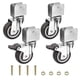 thumbnail image 1 of Ruedas giratorias Uxcell de 2" con soporte en U de 5/8", paquete de 4, ruedas giratorias silenciosas con carga total de 165 lbs para muebles, 1 of 6