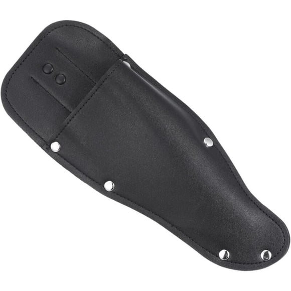 Leather Garden Pruning Shears Sheath, Bypass Pruner Pouch Protective Case Hanging Belt Sheath Cover for Gardening Pruning Secateurs, Black