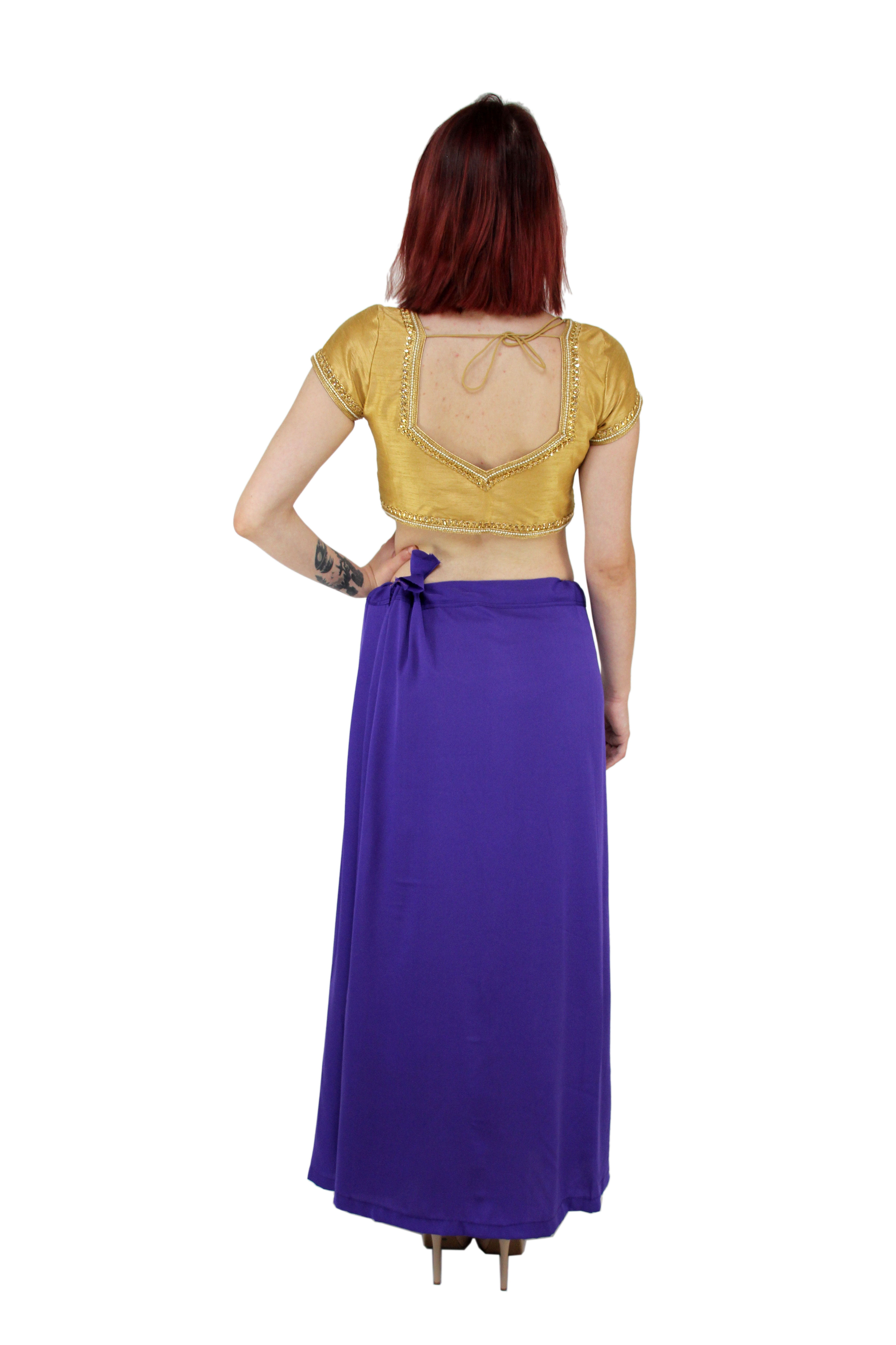 Buy Saree Shapewear Petticoat with Drawstring in Violet Online India, Best  Prices, COD - Clovia - SW0048P15