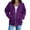 Purple, variant on Sakmal Athletic Jackets for Women Black Track Plus Size Jacket Casual Solid Cropped Coats for Women