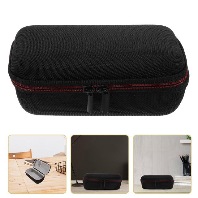 KAKOWELY Waterproof Storage Case 1Pack Black EVA Rectangular Speaker Protective Case For Men Women Microphones