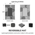 thumbnail image 4 of SIXHOME Outdoor Rug 6'x9' Waterproof Reversible Patio Rug Floral Border Plastic Straw Indoor Outdoor Rug for RV Camping Garden Picnic Beach Deck Backyard Porch Decor Light Gray, 4 of 8