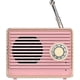 thumbnail image 1 of Wireless Retro Speaker, Portable Retro Bluetooth USB Speaker with Built-in Microphone, Desktop Bookshelf Party Travel Speaker (Pink), 1 of 5