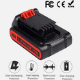 thumbnail image 5 of Upgrade 2 Packs with 20V 3.8Ah Replacement Battery for Black & Decker LBXR20 Replacement Battery BDL1805 LB20 LBX20 LBX4020 Wireless Power Tool Series to Extend Usage Time, 5 of 8