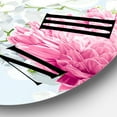 thumbnail image 3 of Designart 'Chrysanthemums And Apple Blossom' Traditional Wall Clock, 3 of 5