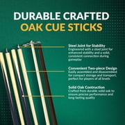 Hathaway Pool Table Billiard Accessory Kit with Cues, Rack, Chalk, Brush