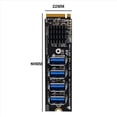 thumbnail image 4 of 5X M.2 M-Key Pcie Expansion Cards M.2 to Pci-E X1 4 Port USB3.0 Graphics Card Expansion Adapter ASM1184E M.2 Adapter,5 * Pci-E Expansion Card 5 * Screwdriver 5 * Screw,black, 4 of 6