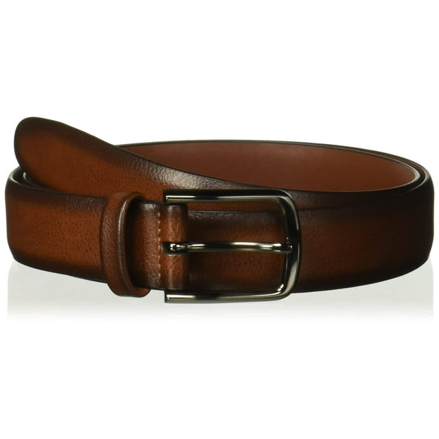 Cinturón de vestir para hombre Perry Ellis Park Ave Brown Textured Leather 34
