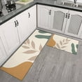 thumbnail image 2 of Brown Boho Plant Pattern Kitchen Rugs Sets Of 2,Anti Fatigue Kitchen Mat Rugs Non Slip Washable,Decorative Kitchen Floor Mats for Kitchen,Sink,Laundry,17"x30"+17"x47", 2 of 7