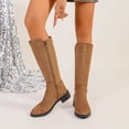 thumbnail image 7 of Fnooota Women's Knee High Boots, Side Zipper PU Non Slip Pointed Toe Fall Winter Shoes Brown Size 9, 7 of 7