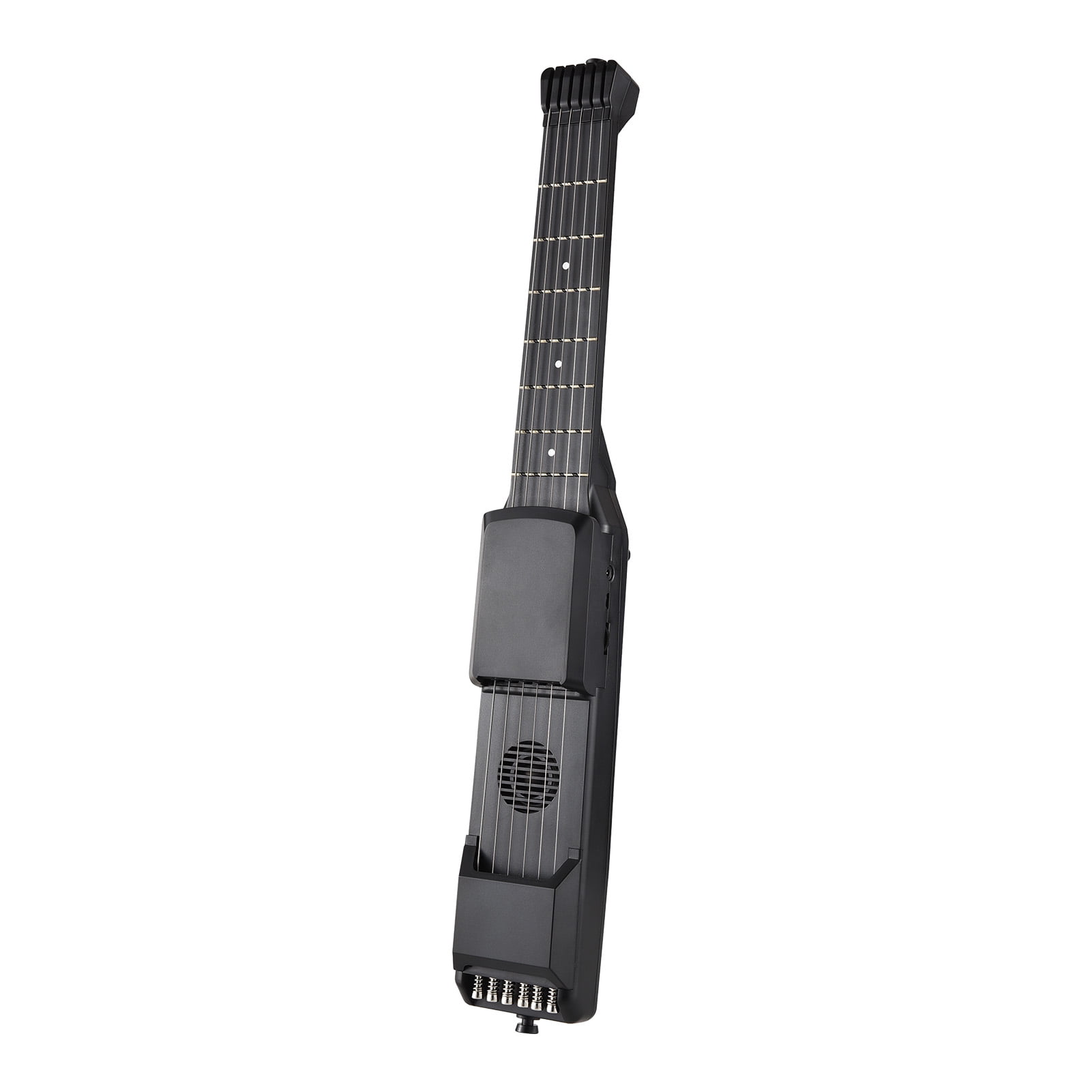 Small Guitar Midi 7 Frets Smart Electric Guitar Silent Practice Digital Tuner Metronome Function Pocket Portable Folk MIDI Multifunctional Guitar with Digital Capo for Beginners Travel Portable