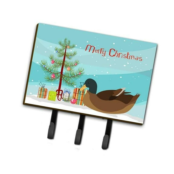Carolines Treasures BB9233TH68 Khaki Campbell Duck Christmas Leash or Key Holder
