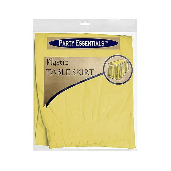 1 - Party Essentials Table Skirts 29″ X 96″ - Yellow