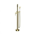 thumbnail image 3 of Castello USA Inc Neptune Brass Tub Filler w/Drift Handheld Shower in Gold, 3 of 8