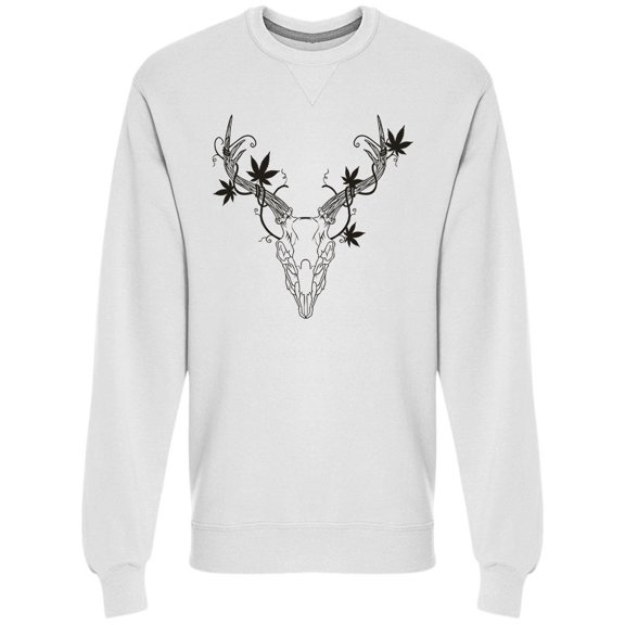 Reindeer Head Of Ganja Sweatshirt Men -Image by Shutterstock, Male XX-Large