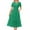 Green, variant on Qiopertar Ladies Summer Maxi Dress 2025 Eyelet V-Neck Bubble Sleeve Ruffle Wedding Guest Dress with Pockets