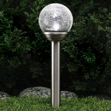 Westinghouse Crackle Solar Path Light, Stainless Steel - Walmart.com