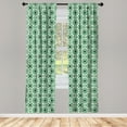 thumbnail image 4 of Ambesonne Moroccan Window Curtains, North Stars, Each 28" W x 95" L, Sea Green Cream Black, 4 of 4