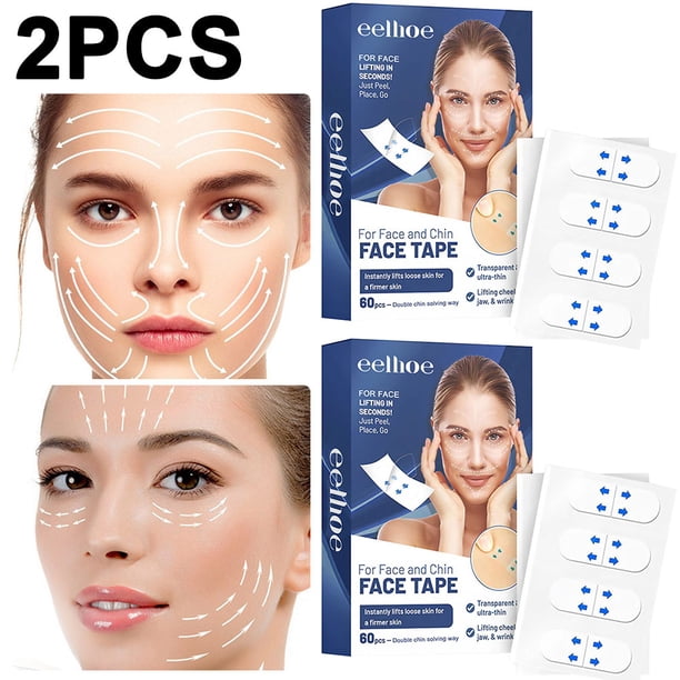 Parches Antienvejecimiento para El Cuello La Frente La Cara Likrtyny 60 Piezas Transpirables