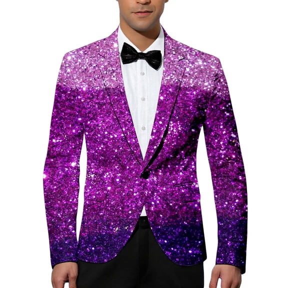oqasdz Carnival Blazer for Men Print Jacket Celebration Event Fashion Elegant Comfort Loose Fit Sport Coat Party Evening Wedding Prom