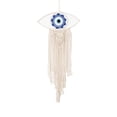 thumbnail image 2 of Kmonabie Hand Woven Macrame Wall Hanging, Cotton Tassel Dreamcatcher Boho Home Wall Decor, 3 Colors for Bedroom Living Room Entryway, White, 2 of 6